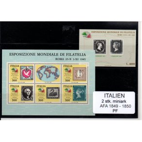 Italien - 2 Stk. Miniark AFA 1849 - 1850 - Postfrisk