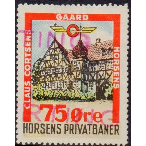 Horsens Privatbaner - Godsfrimrke  - 75 re - Stemplet