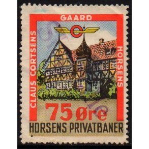 Horsens Privatbaner - Godsfrimrke  - 75 re - Stemplet