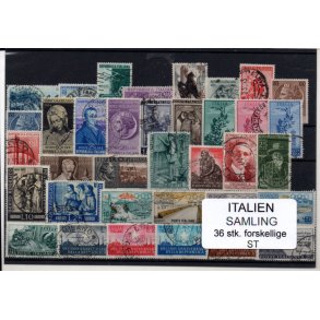 Italien Samling - 36 Stk. forskellige - Stemplet
