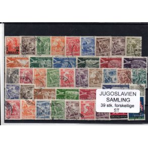Jugoslavien Samling - 39 stk. forskellige Stemplet