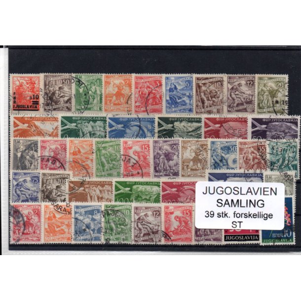 Jugoslavien Samling - 39 stk. forskellige Stemplet
