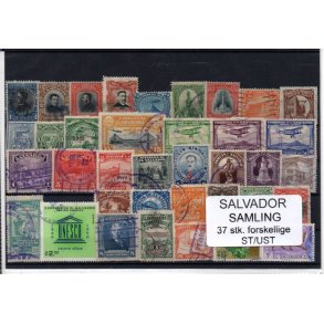 Salvador Samling. 37 Stk. Stemplet/Ustemplet