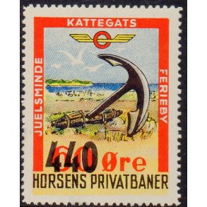 Horsens Privatbaner - Godsfrimrke - 60 re overstemplet til 440 re - Ustemplet