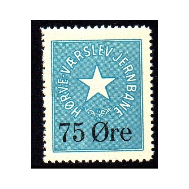 Hrve - Vrslev Jernbane - Godsfrimrke  - 75 re - Ustemplet