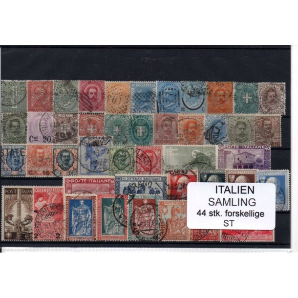  Italien Samling - 44 Stk. forskellige - Stemplet
