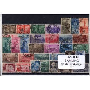  Italien Samling - 33 Stk. forskellige - Stemplet