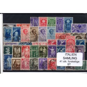 Italien Samling - 41 Stk. forskellige - Stemplet