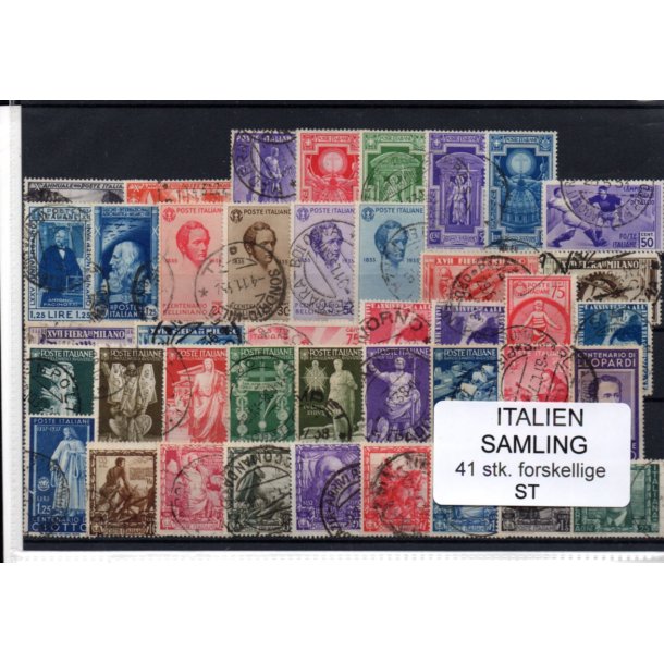 Italien Samling - 41 Stk. forskellige - Stemplet