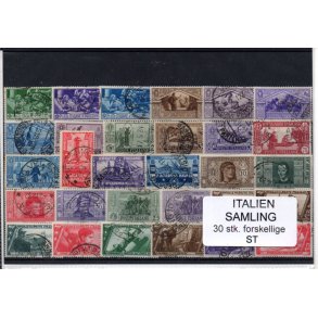 Italien Samling - 30 Stk. forskellige - Stemplet
