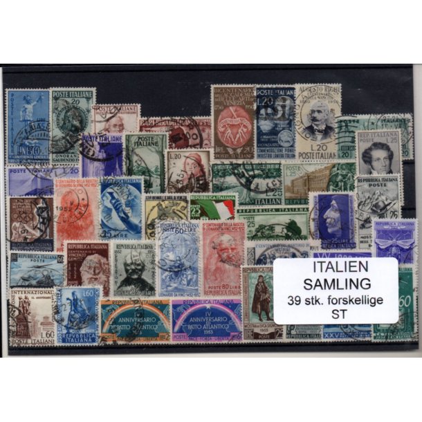 Italien Samling - 39 Stk. forskellige - Stemplet