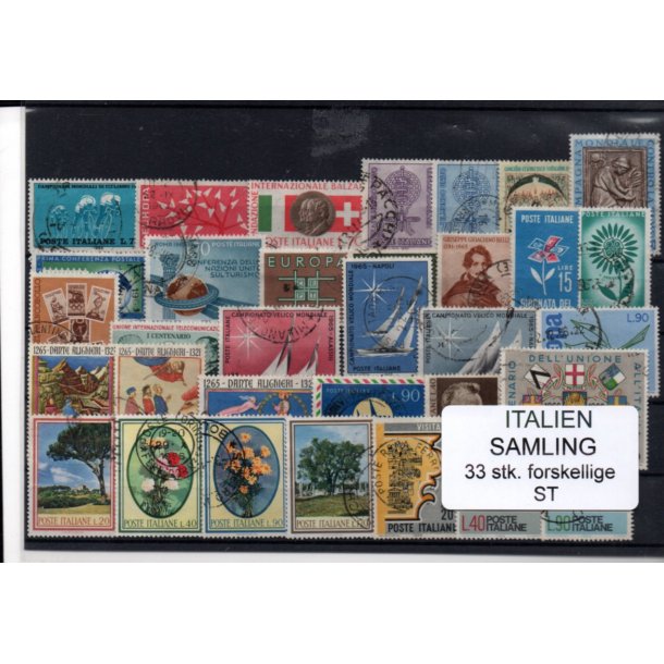 Italien Samling - 33 Stk. forskellige - Stemplet