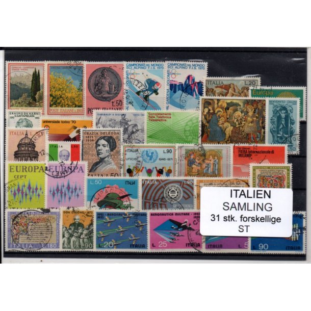 Italien Samling - 31 Stk. forskellige - Stemplet