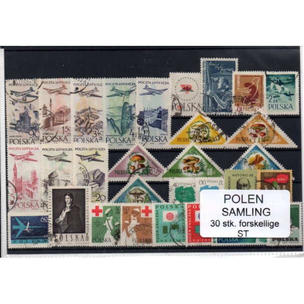 Polen Samling - 30 Stk. forskellige - Stemplet