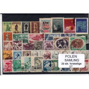 Polen Samling - 39 Stk. forskellige - Stemplet