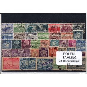 Polen Samling - 45 Stk. forskellige - Stemplet