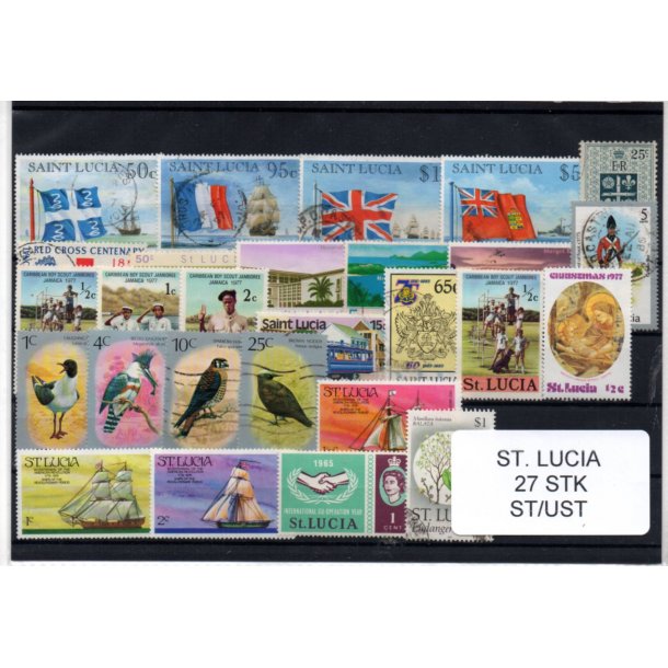 St. Lucia Samling - 27 Stk. Stemplet/Ustemplet
