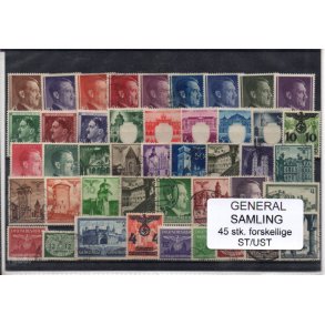 Generalgouvernernement Samling - 45 Stk. Stemplet/Ustemplet