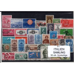 Italien Samling - 36 Stk. forskellige - Stemplet