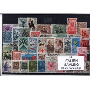 Italien Samling - 40 Stk. forskellige - Stemplet