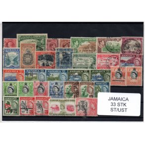 Jamaica Samling - 33 Stk. Stemplet/Ustemplet