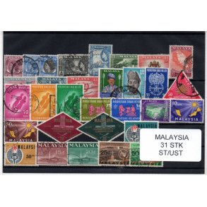 Malaysia Samling - 31 Stk. Stemplet/Ustemplet