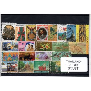 Thailand Samling - 21 Stk. Stempler/Ustemplet