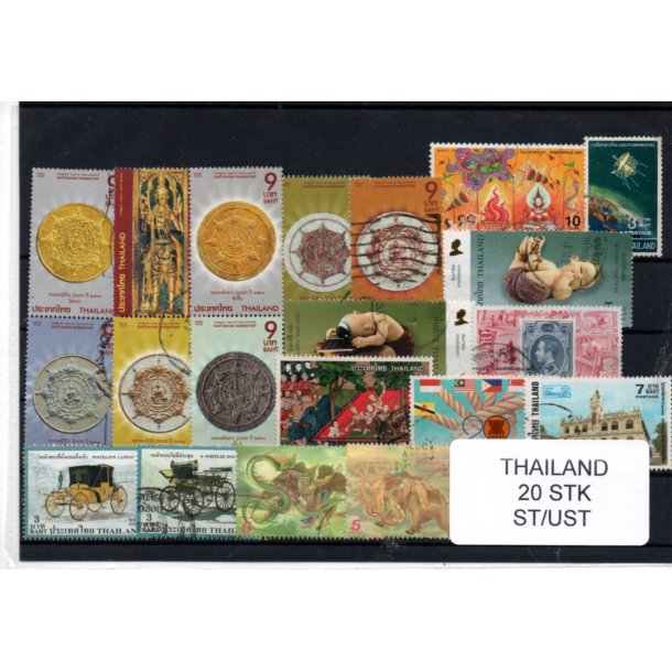 Thailand Samling - 20 Stk. Stempler/Ustemplet