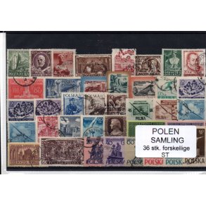  Polen Samling - 36 Stk. forskellige - Stemplet/Ustemplet