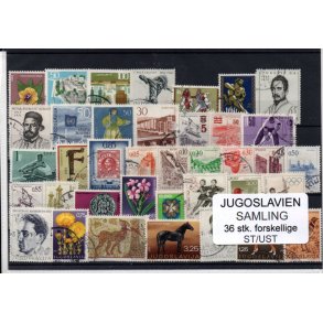 Jugoslavien Samling - 36 stk. forskellige Stemplet/Ustemplet