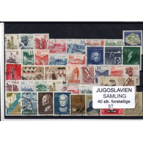 Jugoslavien Samling - 40 stk. forskellige Stemplet