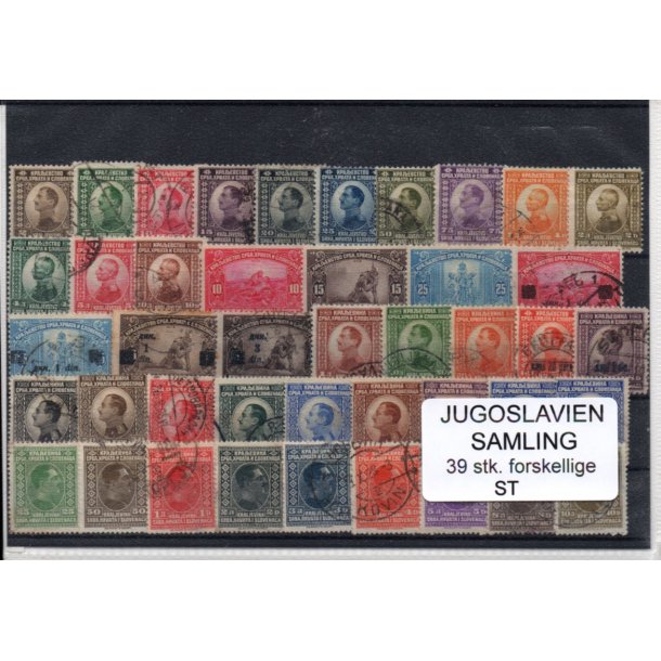 Jugoslavien Samling - 39 stk. forskellige Stemplet