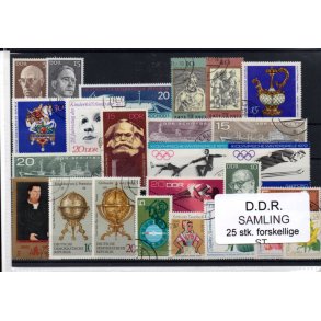 D.D.R Samling - 25 Forskellige Stemplet
