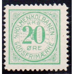 A/S Holmenkolbanen - H.K.B.  - Godsfrimrke - 10 re - Ustemplet