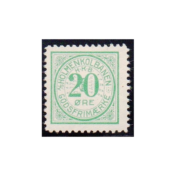 A/S Holmenkolbanen - H.K.B.  - Godsfrimrke - 10 re - Ustemplet