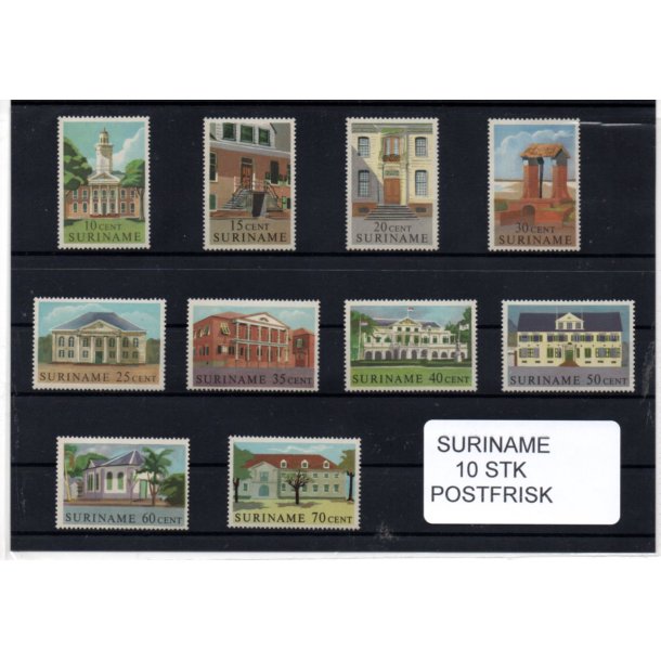 Suriname Samling - 10 stk - Postfrisk