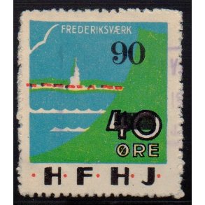 H.F.H.J.  - Godsfrimrke - 40 re overstemplet til 90 re - Stemplet