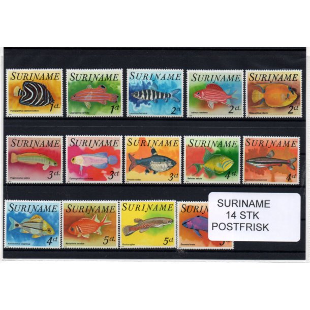 Suriname Samling - 14 stk - Postfrisk