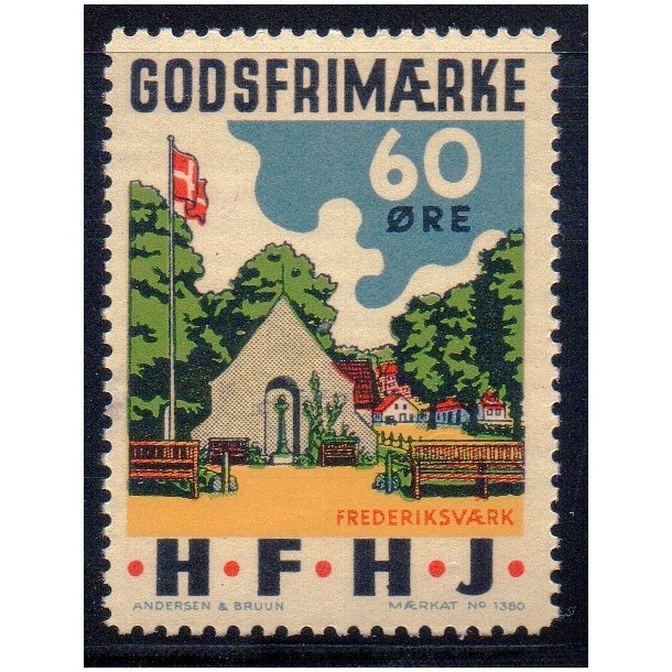 H.F.H.J.  - Godsfrimrke - 60 re - Ustemplet