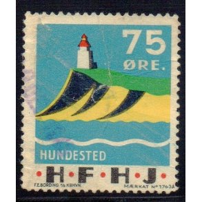 H.F.H.J.  - Godsfrimrke - 75 re - Stemplet