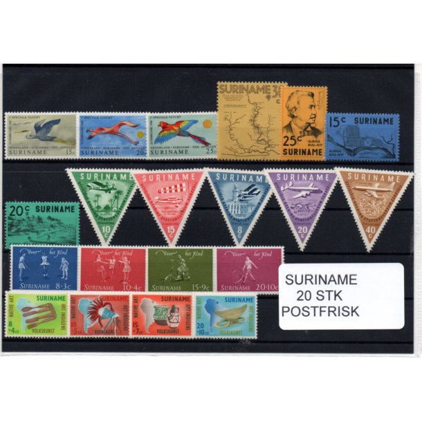 Suriname Samling - 20 stk - Postfrisk