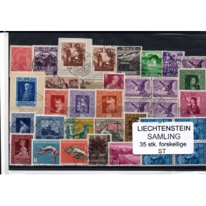 Lichtenstein Samling 35 Stk. Stemplet
