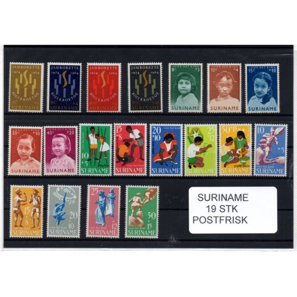 Suriname Samling - 19 stk - Postfrisk