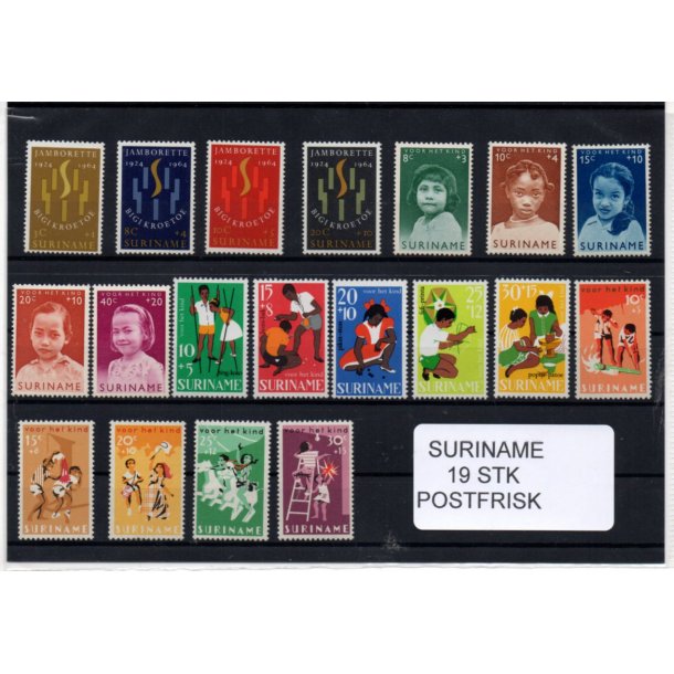 Suriname Samling - 19 stk - Postfrisk