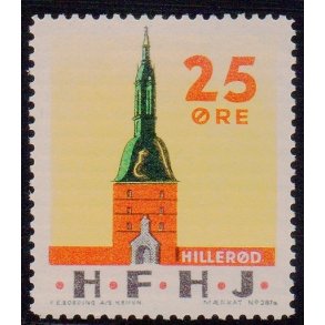 H.F.H.J.  - Godsfrimrke - 25 re - Ustemplet