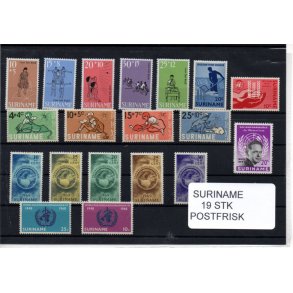 Suriname Samling - 19 stk - Postfrisk