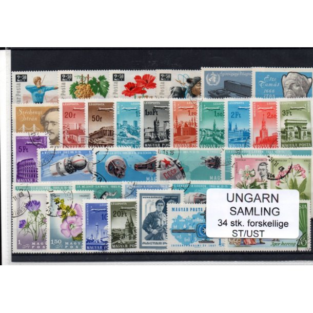 Ungarn Samling - 34 Stk.forskellige - Stemplet / Ustemplet
