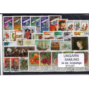 Ungarn Samling - 34 Stk.forskellige - Stemplet / Ustemplet
