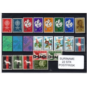 Suriname Samling - 22 stk - Postfrisk
