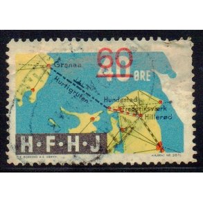 H.F.H.J.  - Godsfrimrke - 40 re overstemplet til 60 re - Stemplet